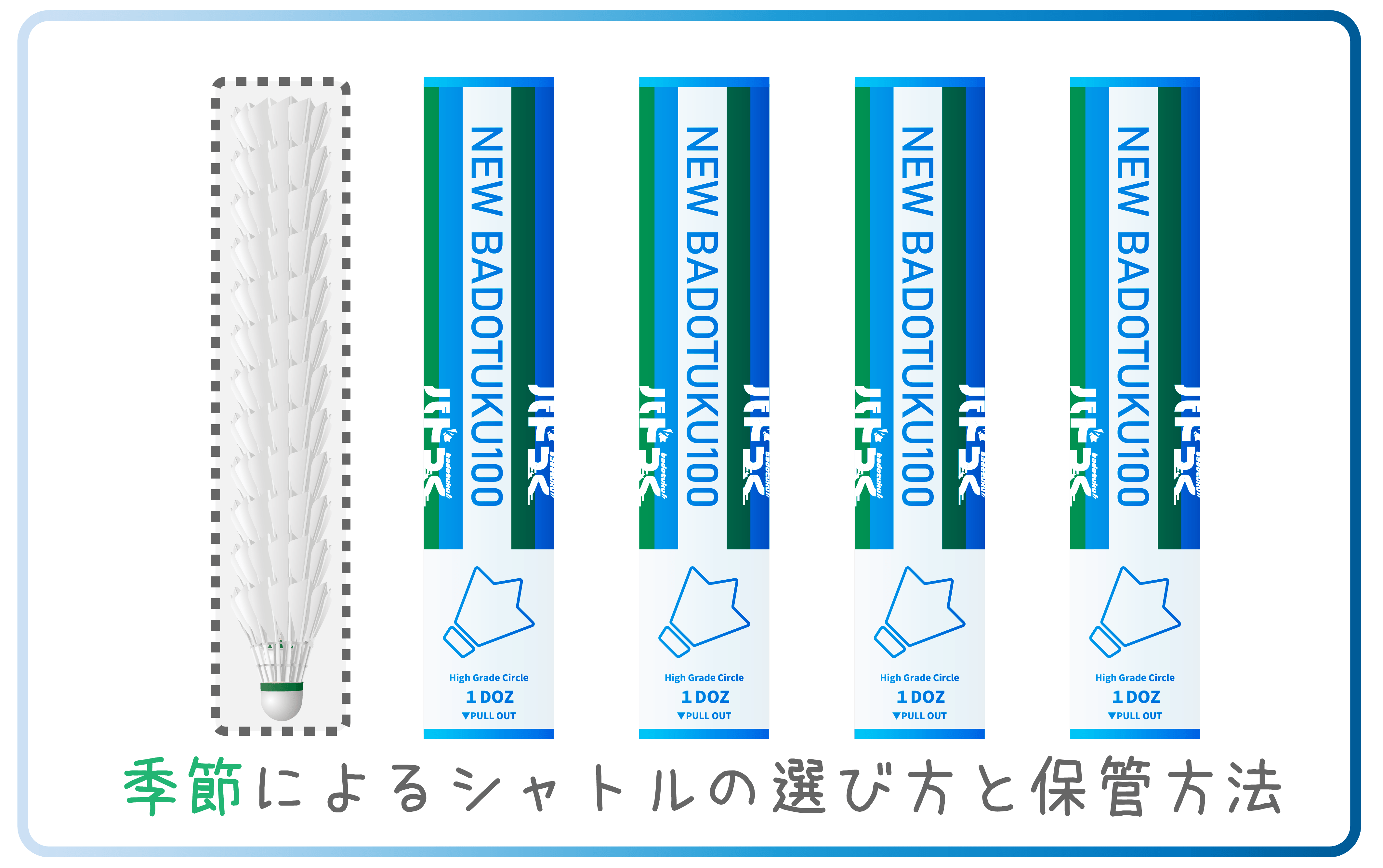 季節によるシャトルの選び方と保管方法【スピード番号】 - バドつく 